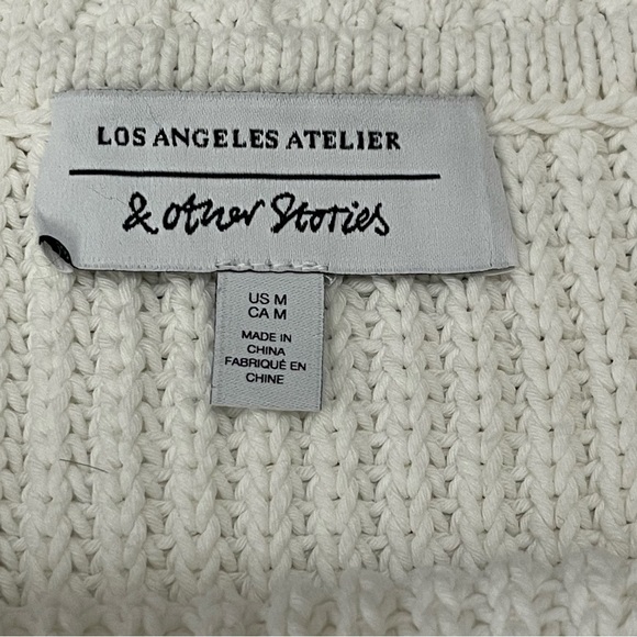 & OTHER STORIES Knitted Bandeau Tube Top Off White Size Medium - Picture 9 of 11